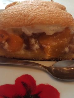 O poză a rețetei Prăjitură cu caise.