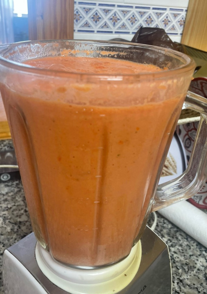 Una foto de Gazpacho a mi manera