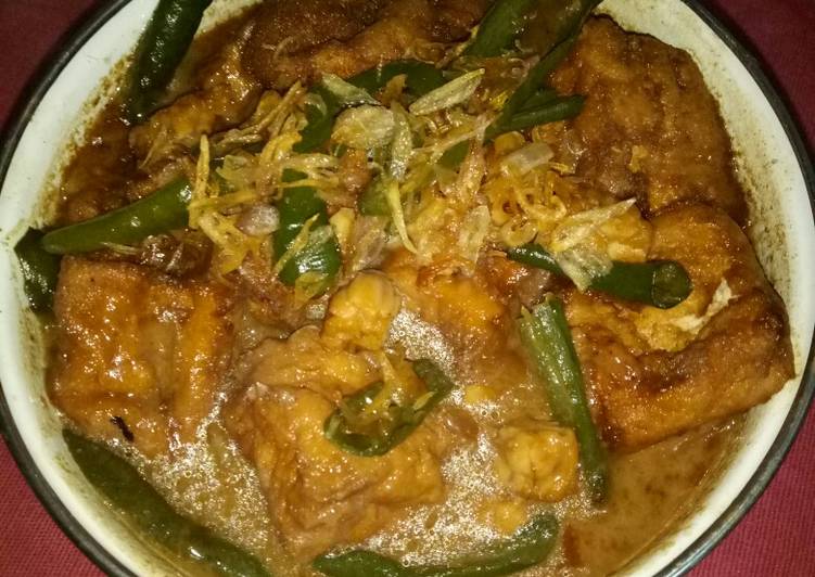 Tahu santan kecap cabe ijo