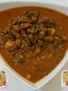 صورة لوصفة بامية ورز