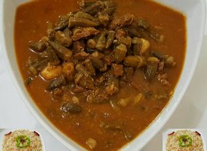 صورة لوصفة بامية ورز