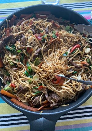 Une photo de Nouilles sautées au bœuf