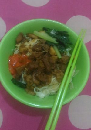 Foto resep Bakmie gepeng sapi dan bakso