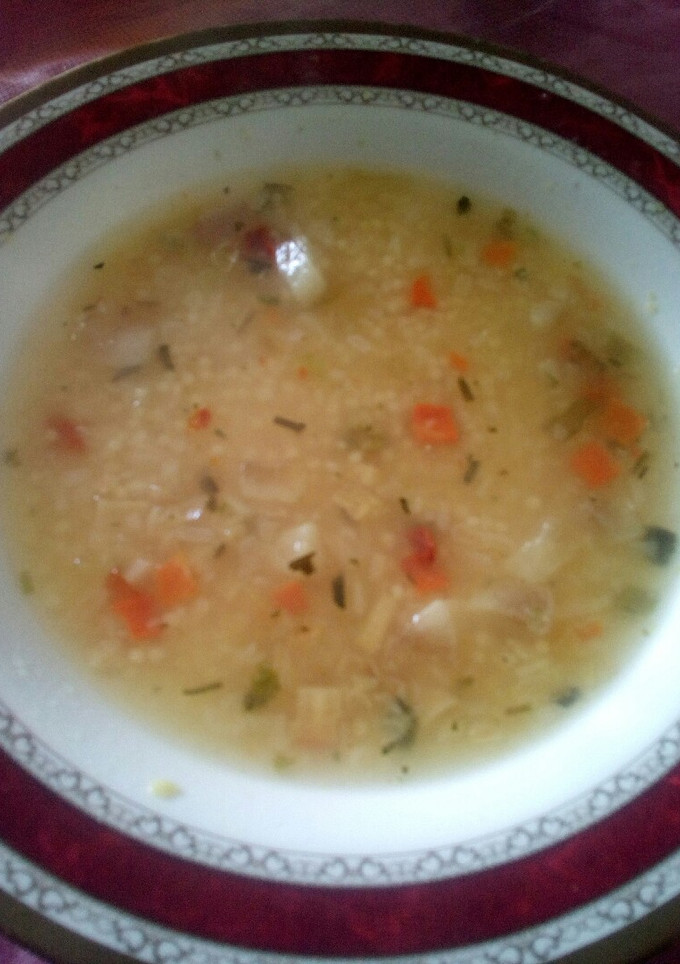 Una foto de Sopa de verdura con panceta