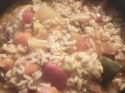 A picture of roasted vegetables soup