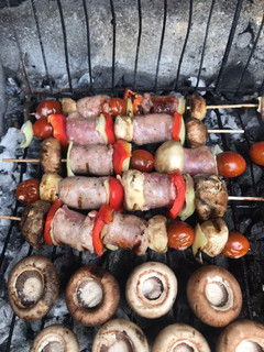Una foto de Pinchos de salchicha