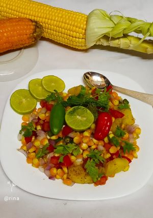 বয়েল কর্ণাচাট্(Boiled corn chaat recipe in Bengali) রেসিপির প্রধান ছবি