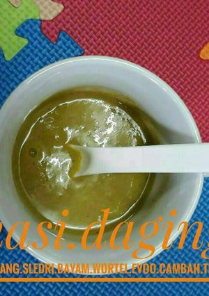 Foto resep Daging Nasi Sledri Bayam Wortel Cambah Tempe Mpasi komplit 4* 6m