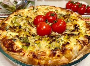 Une photo de Tarte aux poireaux au Skyr et au Roquefort