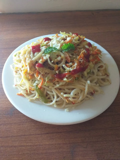 A picture of Chicken spaghetti.