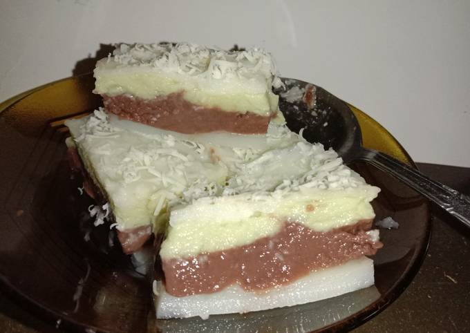 Puding lapis chocolatos