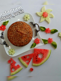 عکسی از دستور کیک هندوانه بدون فر 🌸