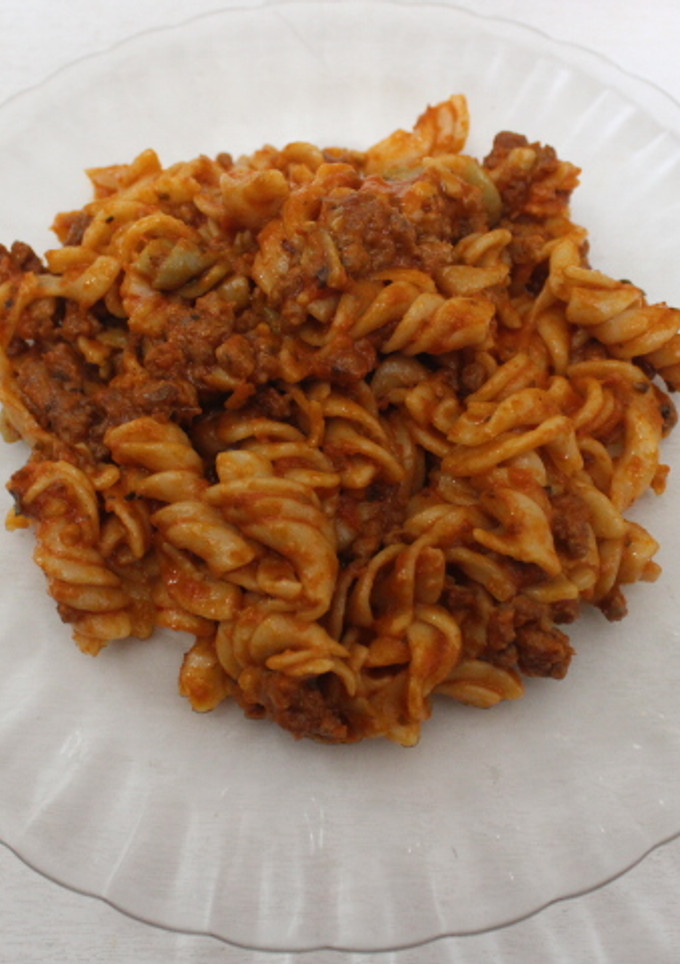 Una foto de Espirales con carne picada