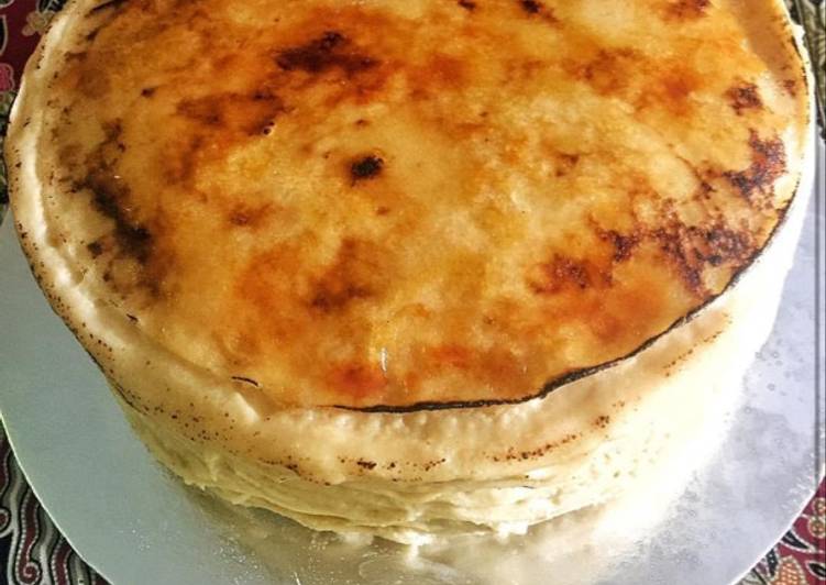 Recipe of Super Quick Homemade Creme brûlée Crêpes Cake