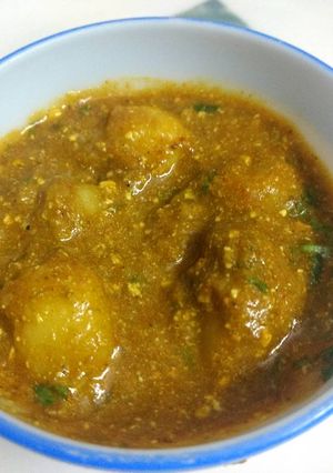 A picture of Dahi wale aloo.