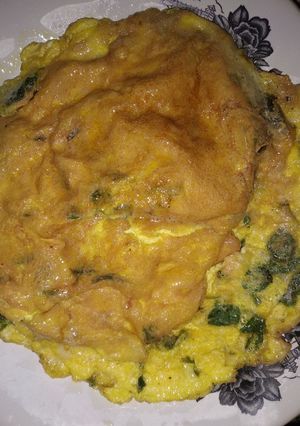Foto resep Telur dadar daun kelor