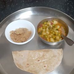 A picture of Indian flatbread (chapati) using soy milk.