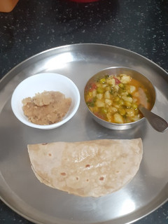 A picture of Indian flatbread (chapati) using soy milk.