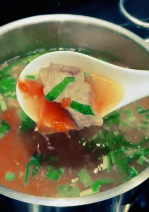 Hình của món Canh sấu sườn non.