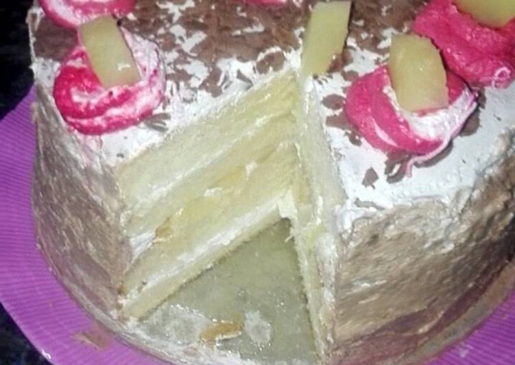 Cream pineapple Cake #EidkiMeethas