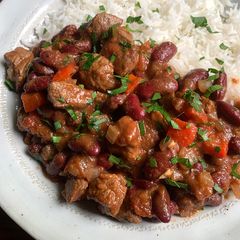 A picture of Stewed Lamb & Kidney Beans.