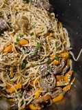 Boeuf sauté asiatique aux spaghettis en cocotte 😃