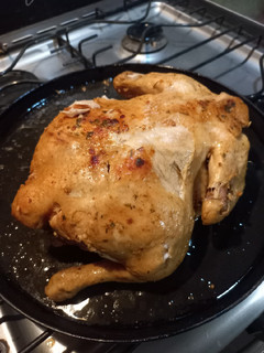 Una foto de Pollo relleno al horno 🍗
