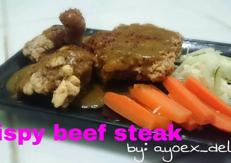 Crispy beef steak