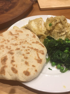 A picture of Haddock baked in spicy yoghurt sauce.