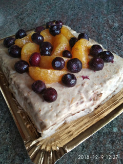Una foto de Tarta de galletas y mandarina