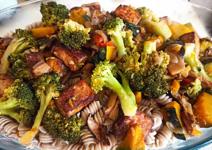 Macarrão Vegano com legumes