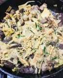 Măng xào lòng gà