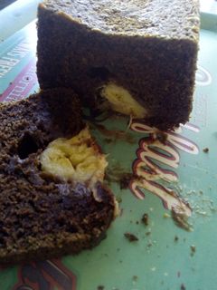 Una foto de Bizcocho relleno sin leche ni huevo