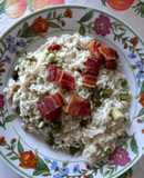 Risotto mantecato con asparagi e pancetta croccante
