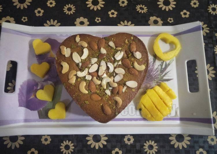 Recipe of Ultimate Two in one cake Samolina mango and banana wheat cake