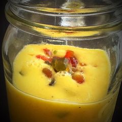 A picture of Mango lassi for summer hot days.