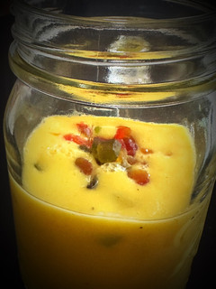 A picture of Mango lassi for summer hot days.