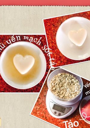 Hình của món Ăn dặm kiểu Nhật - Đậu hũ yến mạch sốt táo.