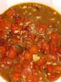 Tomate cherry con chipotle, nueces y mermelada de vino tinto