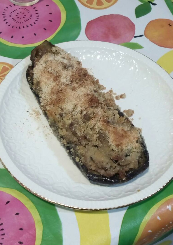Una foto de Berenjenas rellenas de carne