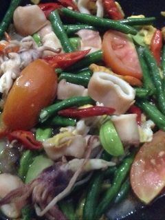 Foto resep Tumis cumi asin pete