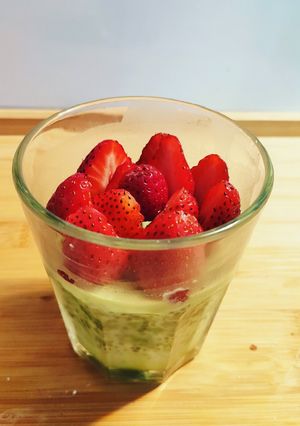 Une photo de Chia pudding fraise/noix de coco