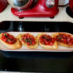 A picture of Authentic Italian Brushetta 🥰.
