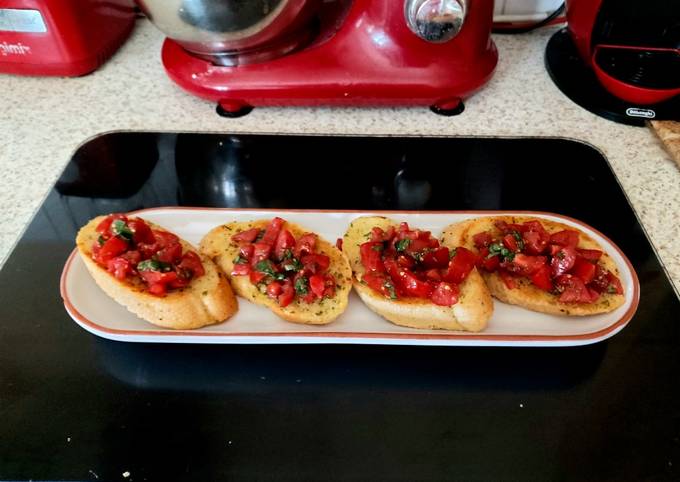 Steps to Make Super Quick Homemade Authentic Italian Brushetta 🥰