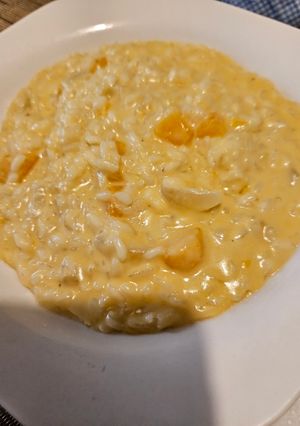 Una foto de Risotto de calabaza y gorgonzola
