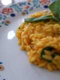 Risoto caipira de gorgonzola e rúcula