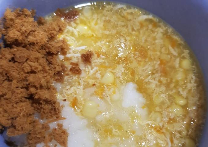 Sup jagung telur ayam kampung