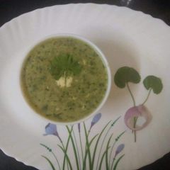 A picture of Brahmi leaves soup.