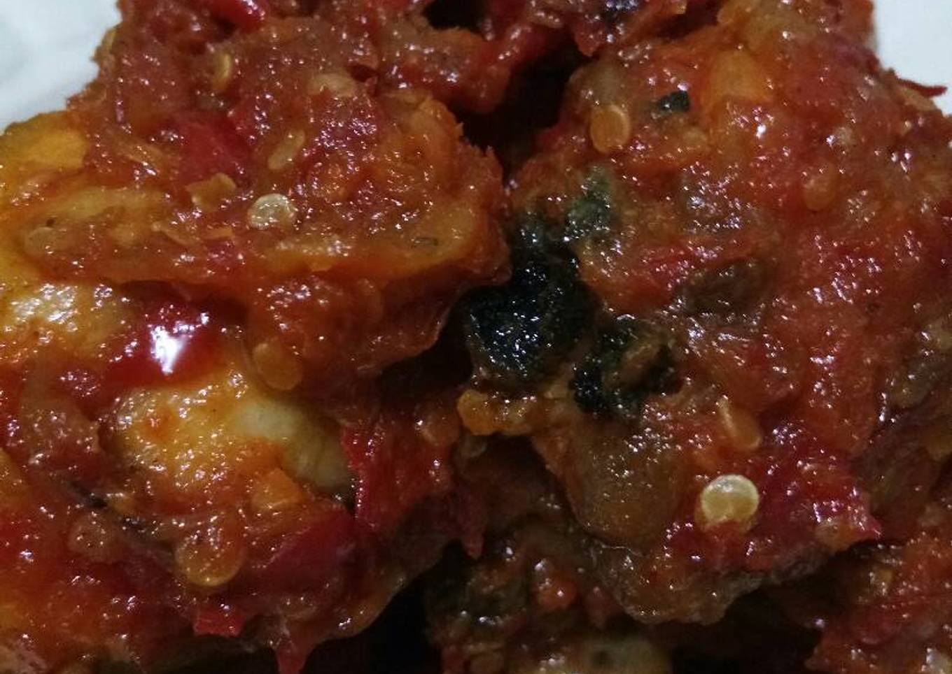 Ayam campur tempe balado gampang