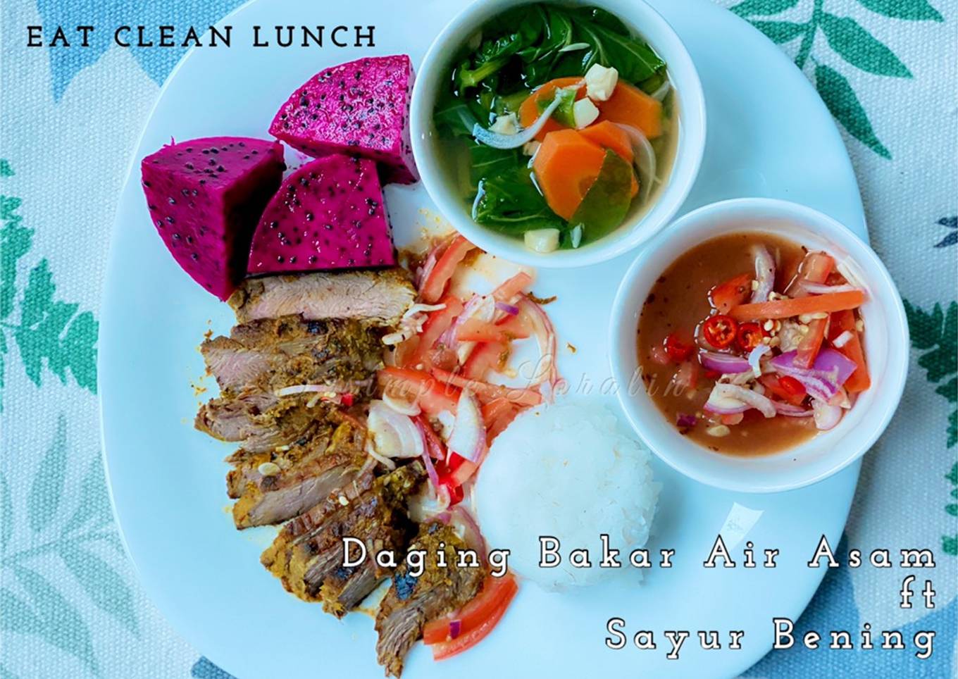 Resepi Daging Bakar Air Asam Sempoi Ft Sayur Bening Eat Clean Healthy Lunch Yang Lezat Sekali Dan Mudah Resepi Kak Ross